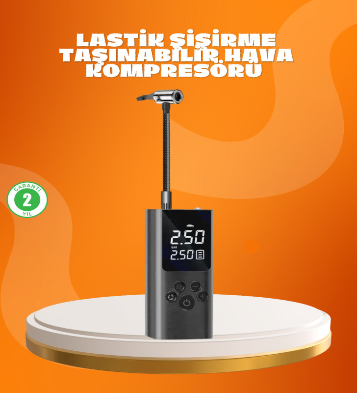 Çoklu Valf Adaptörlü Dijital Hava Pompası - Lisinya