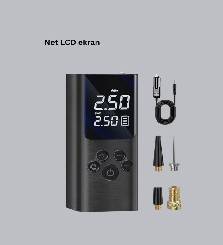 Çoklu Valf Adaptörlü Dijital Hava Pompası - Lisinya