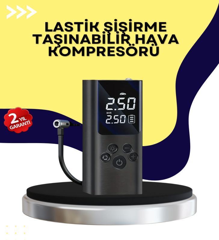 Otomatik Kapanmalı Dijital Lastik Şişirme Pompası - Lisinya