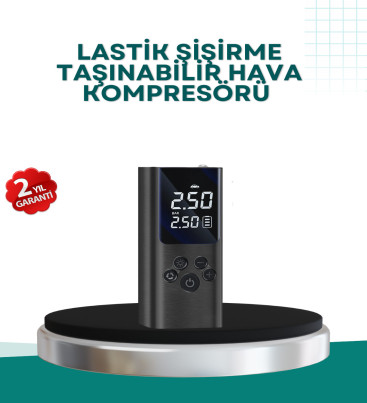 LED Işıklı Dijital Hava Pompası Araba Bisiklet Uyumlu - Lisinya