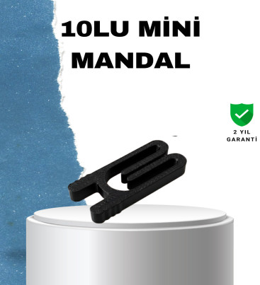 Tekrar Kullanılabilir Poşet Mandalı Siyah 10 Adet - Lisinya