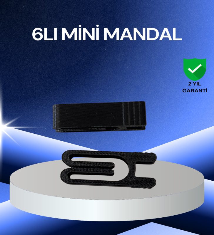 Poşet Kapatma Mandalı Hava Geçirmez 6 Adet Set - Lisinya