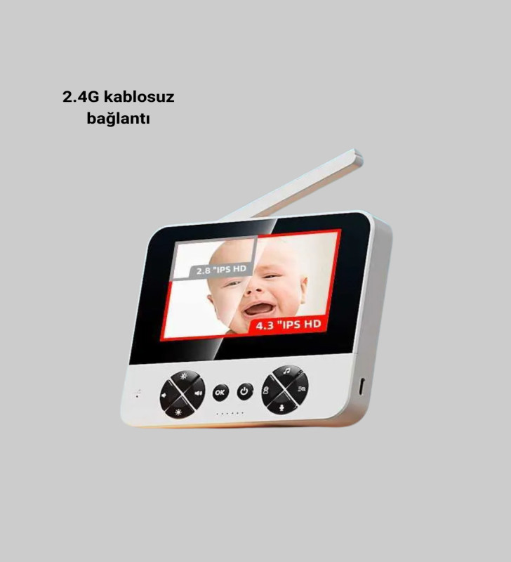 Kablosuz Bebek Monitörü 720P Görüntü ve Geniş Ekran - Lisinya