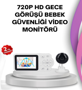 Gece Görüşlü Bebek Kamerası Ninni ve Alarm Özellikli - Lisinya