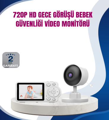 Bebek Monitörü Cry Detection ve HD Gece Görüş Destekli - Lisinya