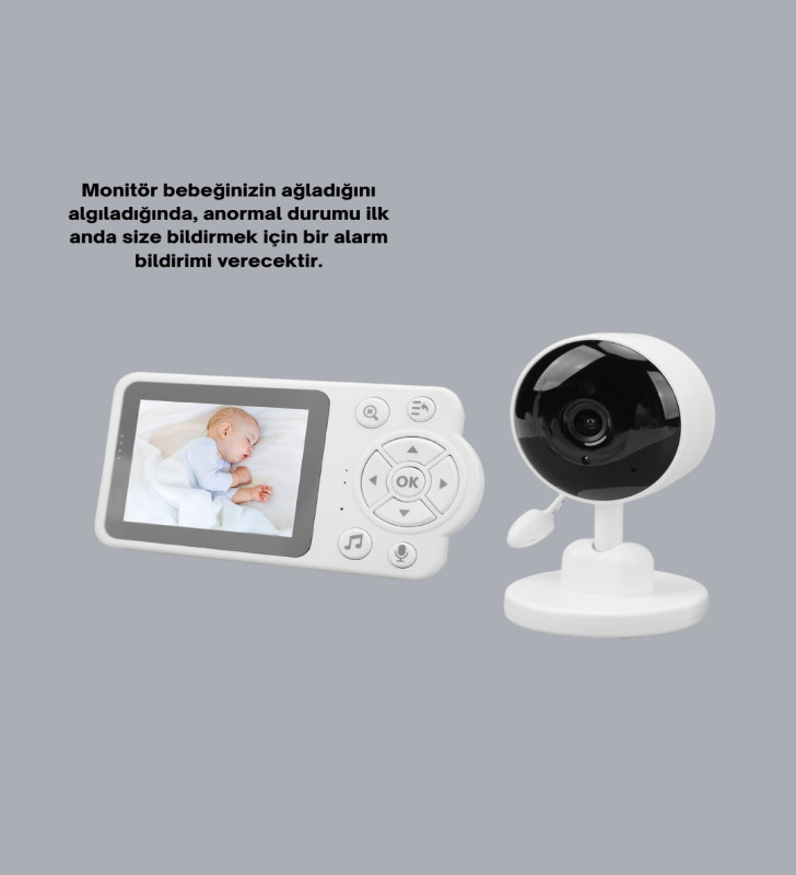 Bebek Monitörü Cry Detection ve HD Gece Görüş Destekli - Lisinya