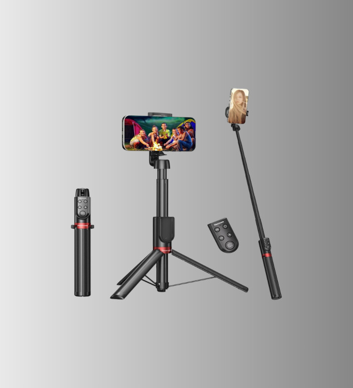 Dikey ve Yatay Çekim Destekli Selfie Stick Tripod - Lisinya