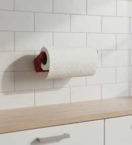 Kırmızı Peçete Tutucu Dayanıklı Duvar Tipi Kağıt Havlu Askısı - Lisinya
