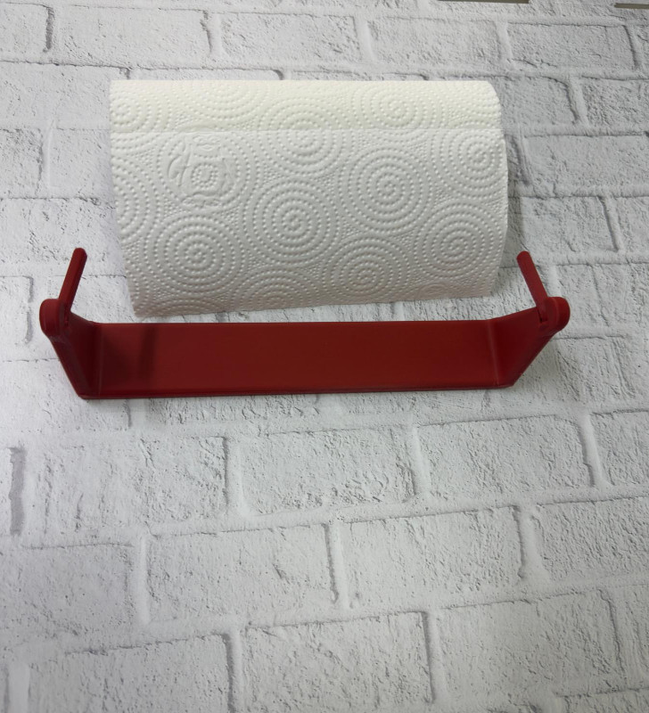 Kırmızı Peçete Tutucu Dayanıklı Duvar Tipi Kağıt Havlu Askısı - Lisinya