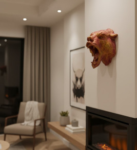 3D Jaguar Figürü Duvar Süsü - Lisinya