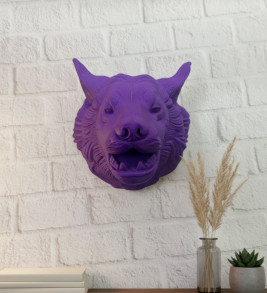 Mor Kurt Figürü Duvar Aksesuarı - Lisinya