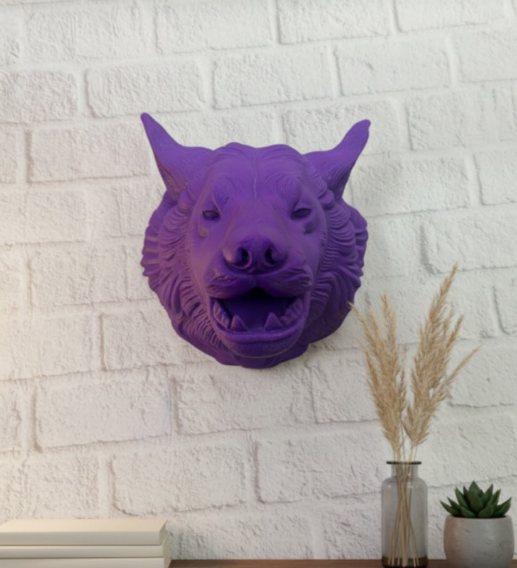 Mor Kurt Figürü Duvar Aksesuarı - Lisinya