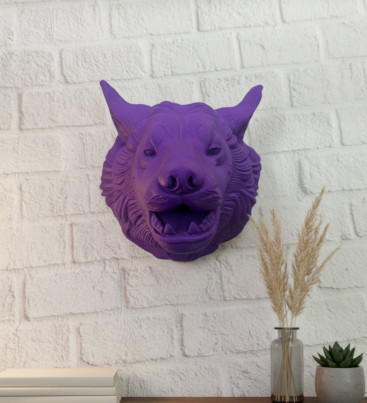 Mor Kurt Figürü Duvar Aksesuarı - Lisinya