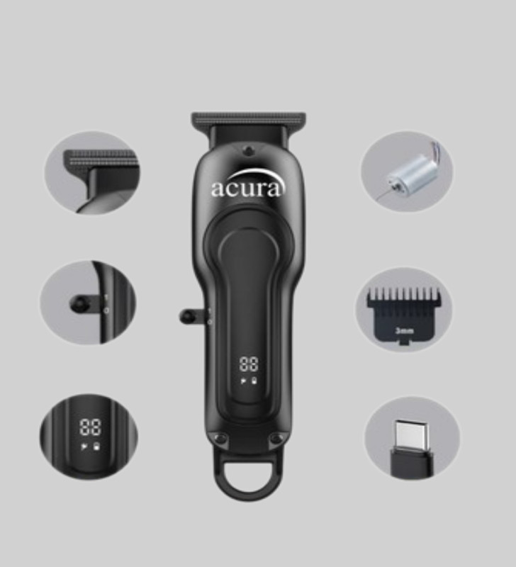 7000 RPM Güçlü Motorlu LCD Göstergeli Şarjlı Tıraş Makinesi - Lisinya