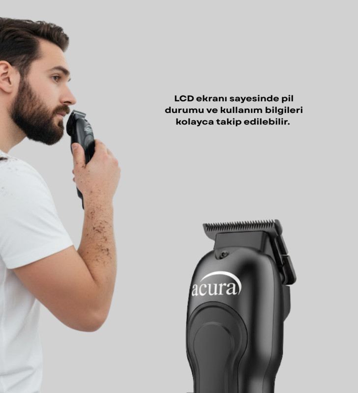 Saç Sakal ve Vücut İçin Çok Amaçlı Kablosuz Tıraş Makinesi - Lisinya