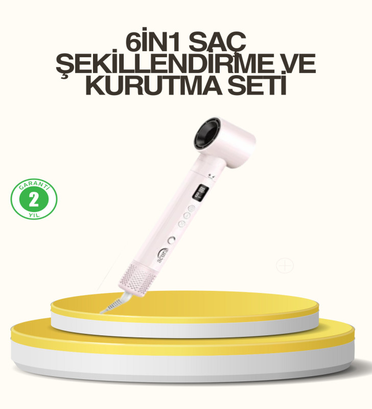 Motorlu LCD Ekranlı Saç Şekillendirme Seti - Lisinya