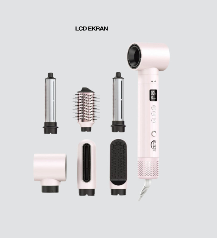 Çok Fonksiyonlu 6 Başlıklı Saç Kurutma ve Şekillendirme Seti - Lisinya