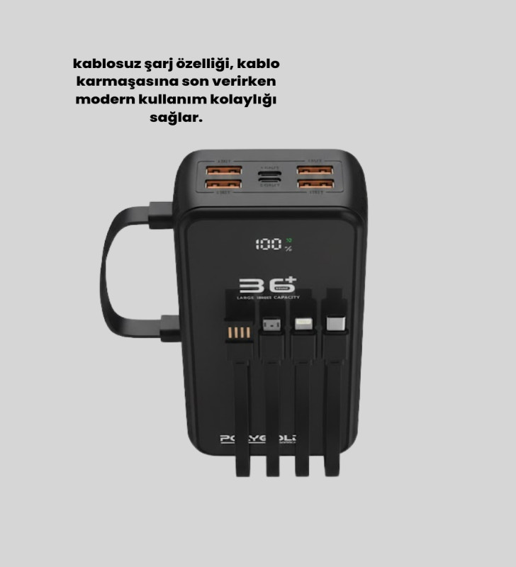 Hızlı Şarj Destekli Powerbank Tüm Cihazlarla Uyumlu - Lisinya