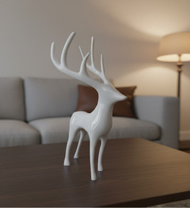 GEYİK FİGÜRÜ BEYAZ - Lisinya