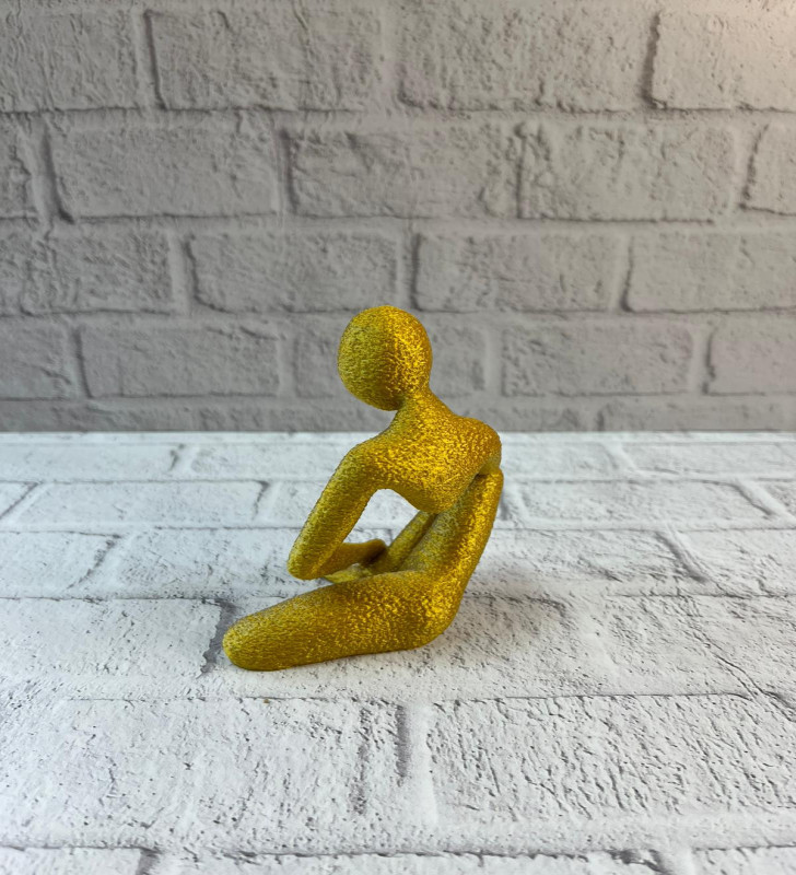 DEKORATİF İNSAN FİGÜRÜ SARI - Lisinya