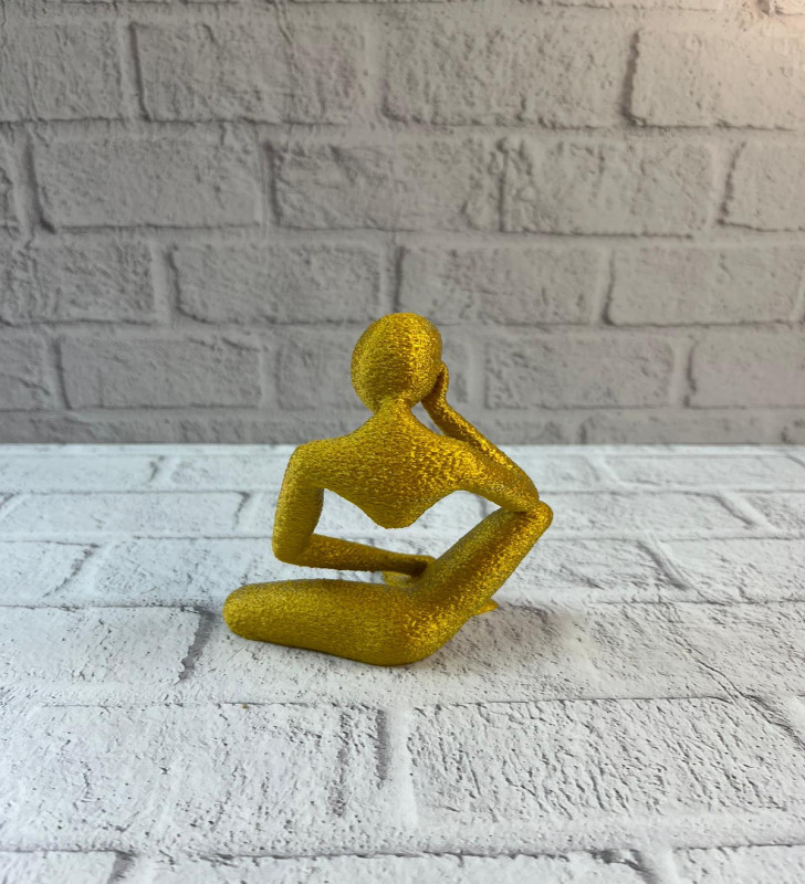 DEKORATİF İNSAN FİGÜRÜ SARI - Lisinya