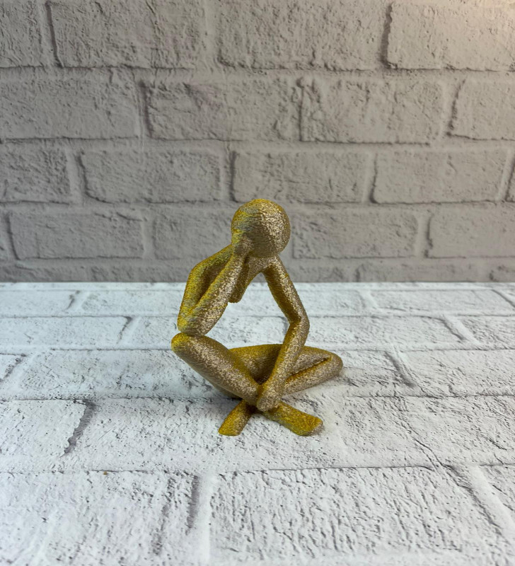 DEKORATİF İNSAN FİGÜRÜ SARI - Lisinya