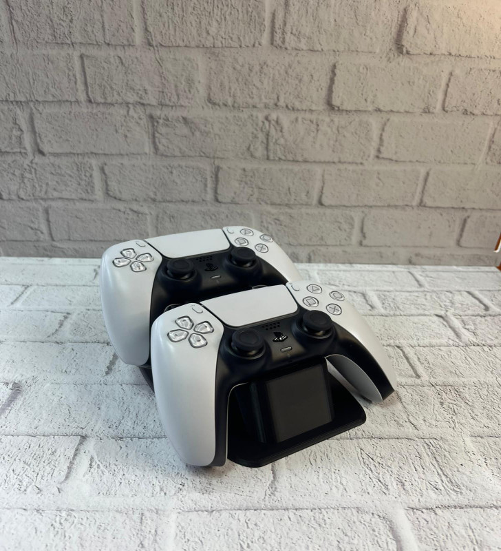 Dekoratif Siyah İkili Gamepad Standı 7x18 cm - Lisinya