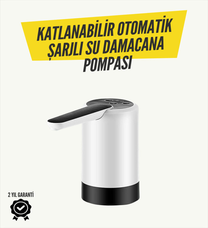 Katlanabilir Şarjlı Damacana Su Pompası Pratik Kullanım - Lisinya