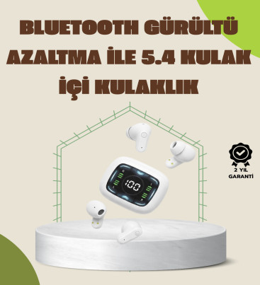 Bluetooth 5.4 Teknolojili Kablosuz Kulaklık LED Göstergeli - Lisinya