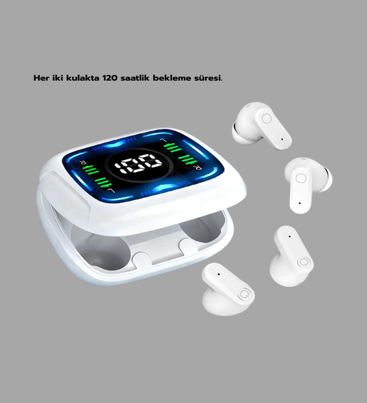 Uzun Bekleme Süreli Bluetooth Kulaklık Kablosuz Bağlantı - Lisinya