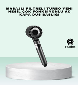 Aç Kapa Tuşlu Filtreli Duş Başlığı Yeni Nesil Tasarım - Lisinya