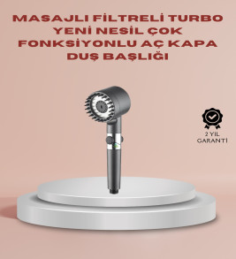 Filtreli Masaj Özellikli Duş Başlığı Aç Kapa Tuşlu - Lisinya