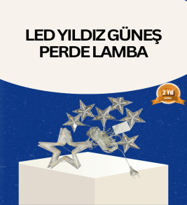 İç Mekan Uyumlu Yıldız Peri Led Perde 3x3 Metre - Lisinya