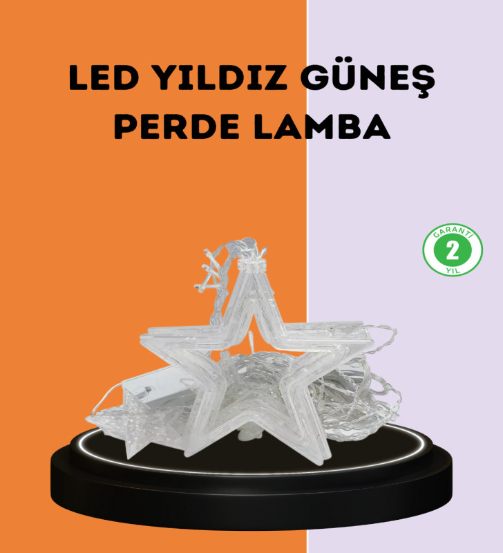 3x3 Metre Yıldız Peri Led Perde Işık Romantik Dekorasyon - Lisinya