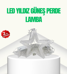 Yıldız Figürlü Perde Peri Led 3x3 Metre Dekoratif Işık - Lisinya