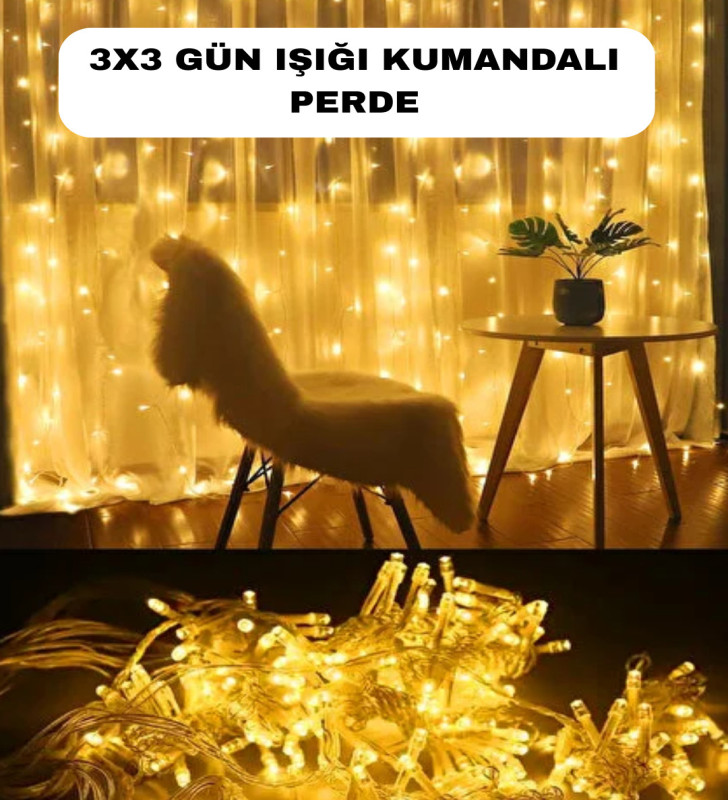 Romantik Ambiyans İçin Uzaktan Kumandalı Günışığı Peri Led - Lisinya