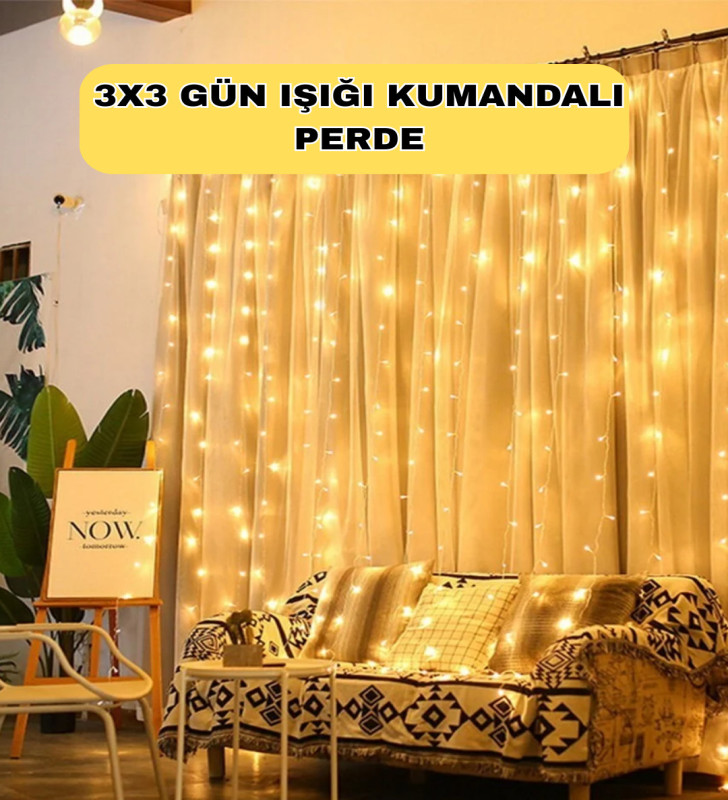 Zaman Ayarlı 8 Modlu Günışığı Perde Led Işık USB Çalışma - Lisinya