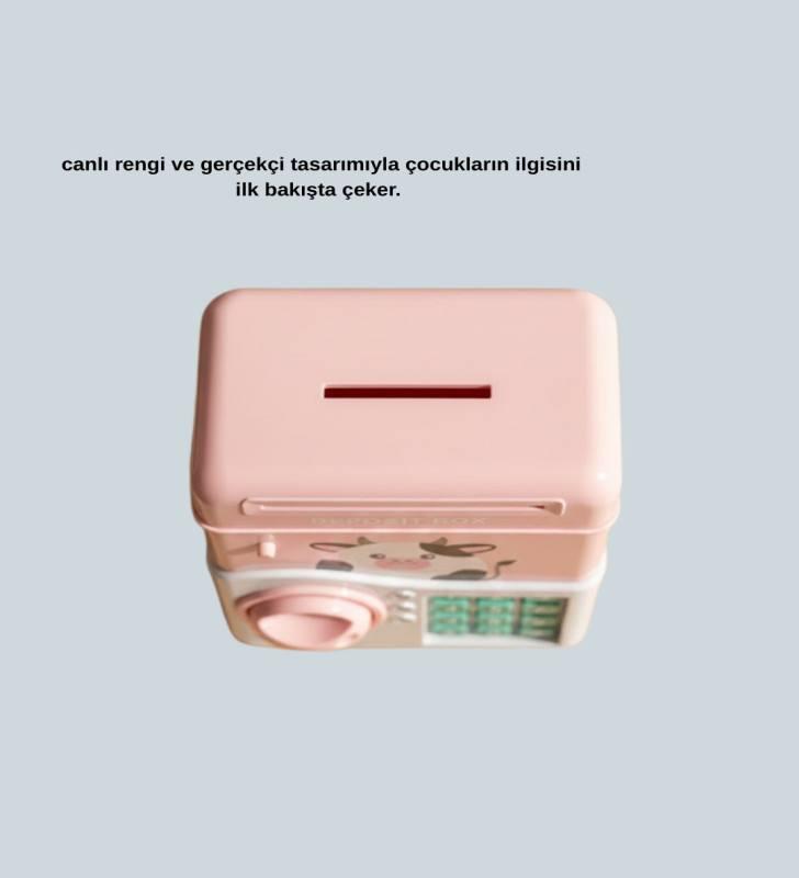 SAM51 MÜZİKLİ IŞIKLI KUMBARA PEMBE - Lisinya