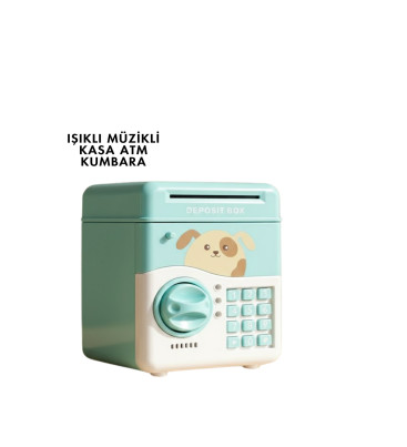 SAM51 MÜZİKLİ IŞIKLI KUMBARA SU YEŞİLİ - Lisinya