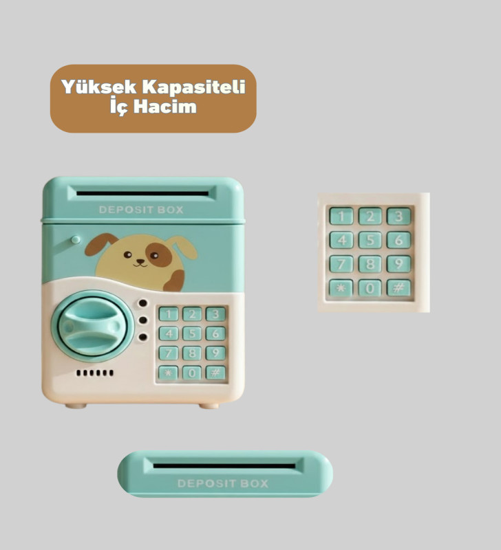 SAM51 MÜZİKLİ IŞIKLI KUMBARA SU YEŞİLİ - Lisinya