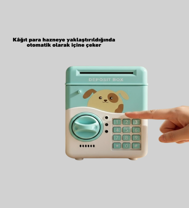 SAM51 MÜZİKLİ IŞIKLI KUMBARA SU YEŞİLİ - Lisinya