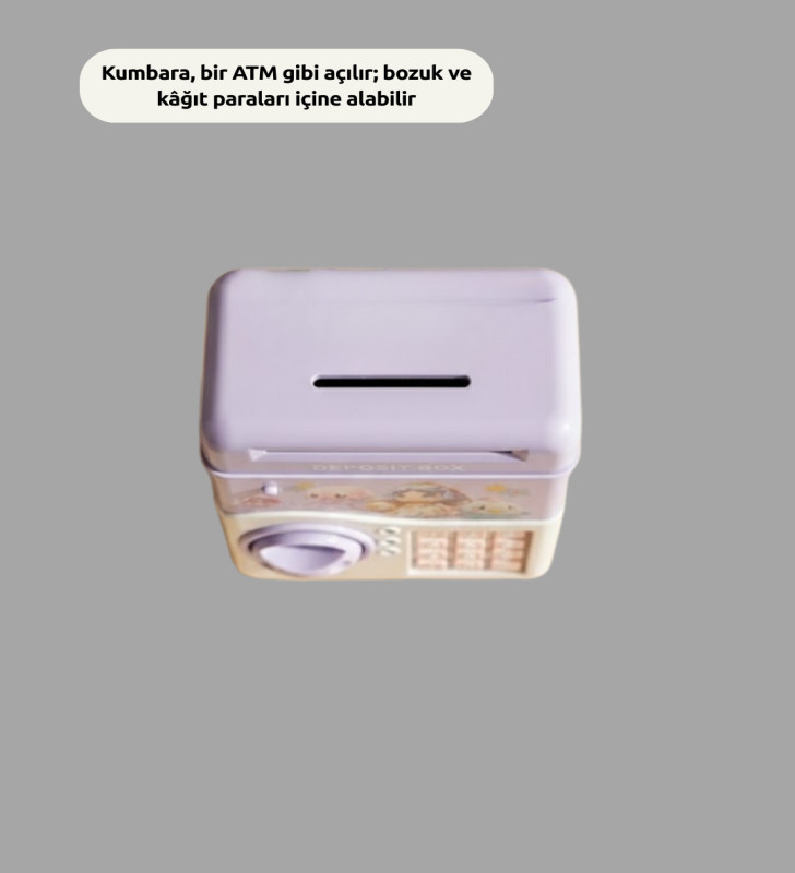 SAM51 MÜZİKLİ IŞIKLI KUMBARA MOR - Lisinya