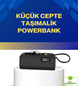 LED Göstergeli 2000mAh Cep Tipi Hızlı Şarj Powerbank - Lisinya
