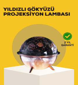 Yıldızlı Gökyüzü Efektli Uzay Temalı Nemlendirici Lamba - Lisinya