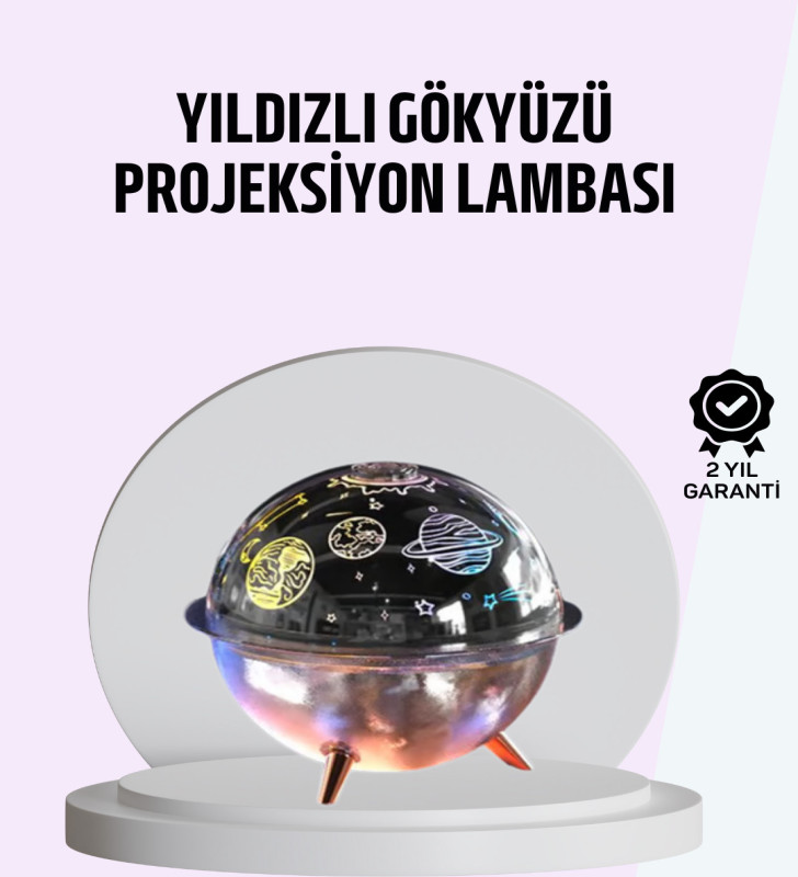 USB Şarjlı Uzay Temalı Işık Projektörü Hava Nemlendirici - Lisinya