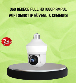 Hareket Algılamalı 360° Wi-Fi Akıllı Ampül Kamera - Lisinya