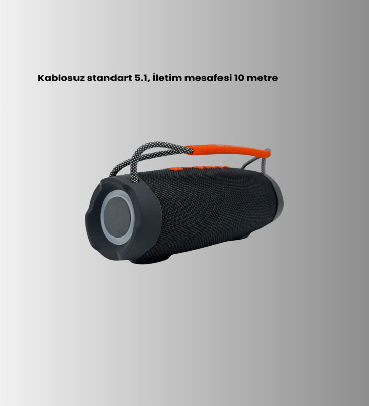 Bluetooth 5.1 Kablosuz Hoparlör Derin Bas RGB Işıklı - Lisinya