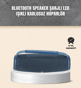 Hafif ve Dayanıklı Renkli Işıklı Taşınabilir Müzik Hoparlörü - Lisinya