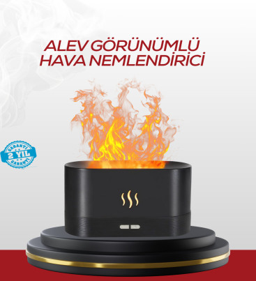 LED Işıklı Buhar Makinesi Alev Efektli Kumandalı Oda Nemlendirici - Lisinya