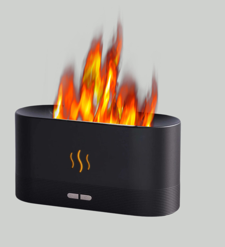 Alev Görünümlü Hava Nemlendirici Kumandalı LED Işıklı Aromatik Difüzör - Lisinya